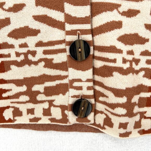 ULLA JOHNSON Rhea Cardigan Sweater Womens XS Puff Sleeve Wool Jacquard Button - Picture 10 of 16